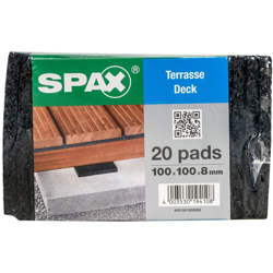 isolamento pad Terrazza 10 x 10 x 0,8 cm - 20 pezzi - Spax precio