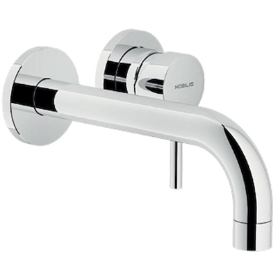 Nobili Rubinetteria Live 199 Parte Est. Miscelat. Lavabo A Muro Con Rosoni E Bocca 150 Cromo