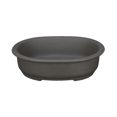 Vaso per bonsai Giapponese Morrisan ovale in gres 15x12x5,5 cm - B21-20c
