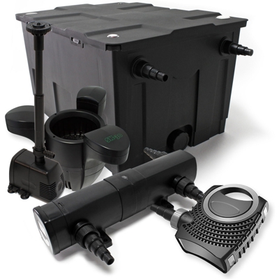 Il set filto bio 60000l 18W UVC Depuratore per stagni 80W Pompa Fontana Skimmer