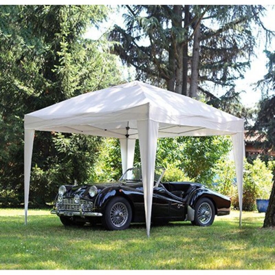 Gazebo pieghevole quadrato 3x3 mt in alluminio e poliestere