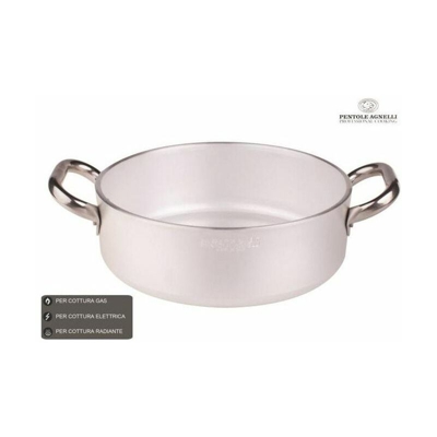 Casseruola Bassa Alluminio 2 Manici 32cm - Agnelli