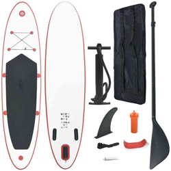 Set Tavola da SUP e Surf Gonfiabile Rosso e Bianco - Rosso - Vidaxl características