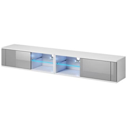 Mobile Tv Moderno Azalia Double Led Bianco / grigio Lucido 200cm precio