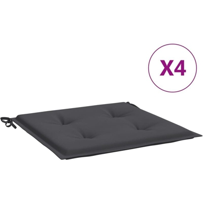 YOUTHUP Cuscini per Sedie da Giardino 4 pz Antracite 40x40x3 cm - Antracite
