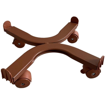 Carrello sottovaso quadrato con ruote cm. 33 ALLUMINIO