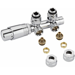 Hudson Reed Valvola a Squadra Multiblock ad “H” Cromato con Raccordo Maschio di ¾“ pollici e Multi-Adattatori Ø 14 mm características