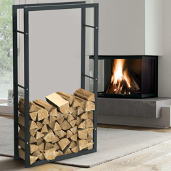 Portalegna Supporto Metallo Porta Legna Interno Legnaia Camino Stufa 150x80x25cm características