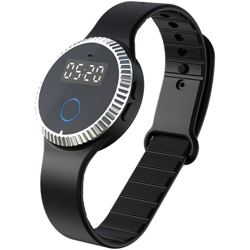 Braccialetto dell'orologio anti-zanzara ad ultrasuoni,Nero en oferta