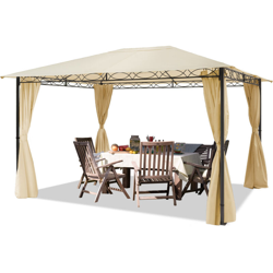 Gazebo da Giardino 3x4 m - 100% impermeabile con 4 teli laterali - ca. 180g/m² telo del tetto color crema precio