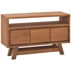 Mobile Porta Tv 80x30x50 Cm In Legno Massello Di Teak en oferta