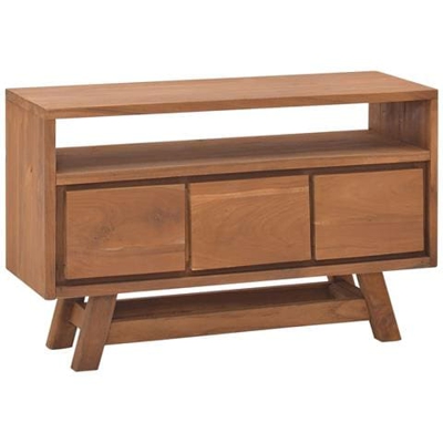 Mobile Porta Tv 80x30x50 Cm In Legno Massello Di Teak