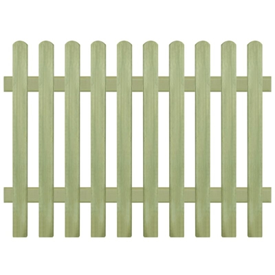 Staccionata in Legno di Pino Impregnato 170x120 cm 6/9 cm - Marrone - Youthup