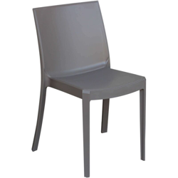 Set di 2 Sedie Impilabili In plastica taupe polipropilene Per Giardino Portico Terrazzo, Per Locali, Bar, Ristoranti, Agriturismo, Pasticcerie en oferta