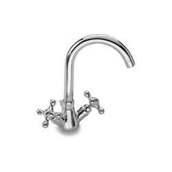 Gruppo monoforo pesante per lavabo con scarico, bocca girevole serie armonia gs características