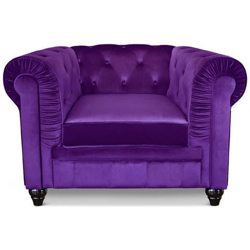 Poltrona Chesterfield In Velluto Viola características