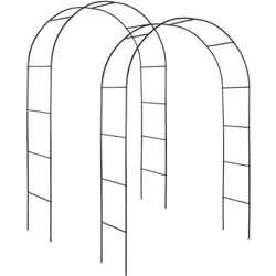 Tectake - 2 Archi per rose rampicanti ca. 240cm - arco per rampicanti, arco da giardino, arco per rose - verde en oferta
