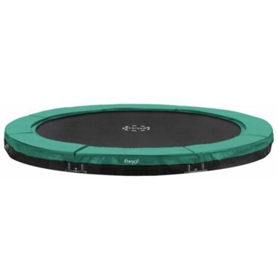 SOLO TRAMPOLINO Tappeto elastico interrato rotondo 305cm - verde. Senza rete di sicurezza, versione sport, per adolescenti e adulti