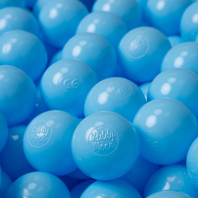 300 ? 6CM Palline Morbide Colorate Per Piscina Bambini Fatto In EU, Azzurro - azzurro - Kiddymoon