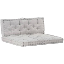 YOUTHUP Cuscini per Pallet e Pavimento 2 pz in Cotone Grigio - Grigio en oferta
