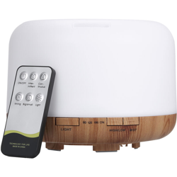 500ml ultrasonico umidificatore d'aria con telecomando diffusore di oli essenziali lampada notte en oferta