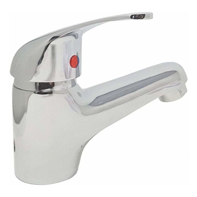 Rubinetto Miscelatore Bagno Lavabo Casa Grigio Silver Basic 8405