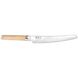 Coltello Da Pane Cm 23 Linea Seki Magoroku Composite Di Kai In Acciaio Composite Con Manico In Legno Pakka en oferta