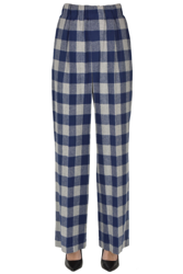 Checked print cotton trousers precio