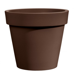 Vaso rotondo in resina 'Easy' 25 cm. Bronzo en oferta