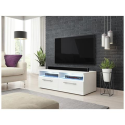 Mobile Tv Classico Zumbi Bianco / bianco Lucido 100cm Led en oferta