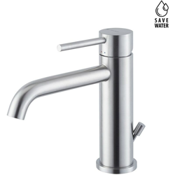 Miscelatore lavabo con bocca di erogazione lunga 145 mm Newform X-STEEL 69610X | Piletta con salterello 1'1/4 - Acciaio Spazzolato precio