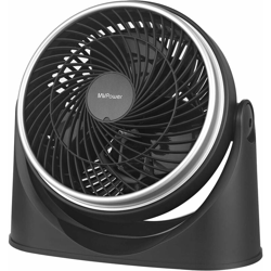 MVPower Ventilatore di circolazione dell'aria nero diametro 23 cm, con 3 livelli di velocità e angolo di inclinazione regolabile, adatto per tutte le en oferta