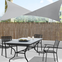 [en.casa] - Tenda a Vela Parasole Oscurante Protezione Raggi UV e Vento Impermeabile Quadriforme 2m x 2m Grigio Chiaro en oferta