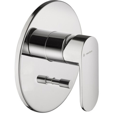 Newform Rubinetterie - Miscelatore doccia incasso con deviatore e piastra da Ø155 mm Newform Extro 69370 | Cromo - 2 Uscite