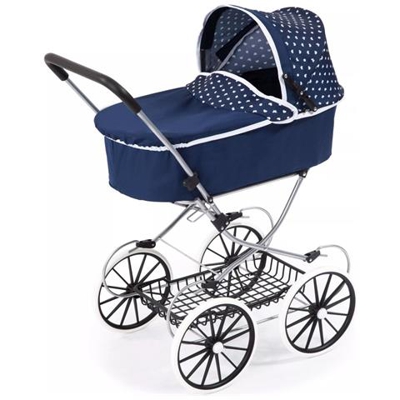 Passeggino Per Bambole Classic Deluxe Blu 12151aa