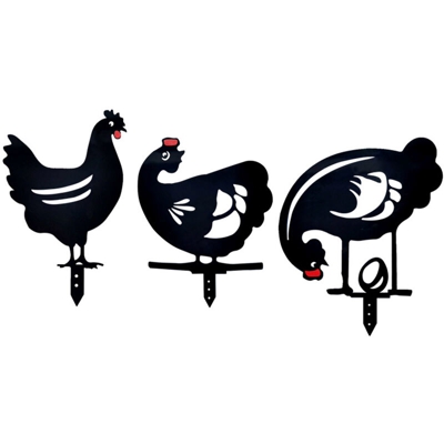 Scheda inserto giardino acrilico scavato Coniglietto pasquale 6PCS Scheda inserto combinazione Ornamenti animali da giardino,Nuovo pollo ABC