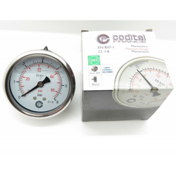 Manometro assiale a bagno di silicone - 1/4 ' ø 6,3 cm da 0 a 6 bar en oferta