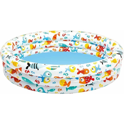 Piscina gonfiabile fishbowl Ø 132 x h 28 cm 59431 animali marini estate - Intex