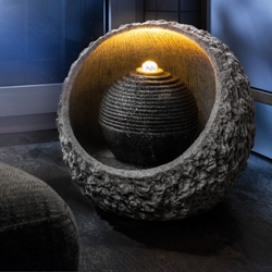 Fontana da interno + luce LED. Fontana ornamentale. Fontana da giardino 230V 101401 características