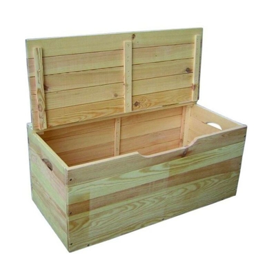 Cassapanca in Legno Blinky Ibisco con Coperchio 75X35X33H