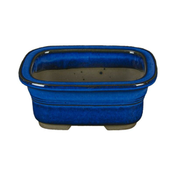 Vaso per bonsai Giapponese Morrisan rettangolare in gres smaltato blu 11x8,5x4,5 cm - B03-3-3B precio