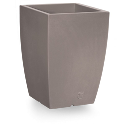 Vaso quadrato in resina 'Genesis' h. 60 cm. Taupe en oferta