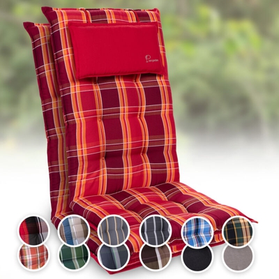 Sylt, Imbottitura, Schienale Alto, Sedia da Giardino, Poggiatesta, Poliestere, 50x120x9cm