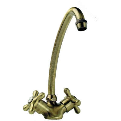 Rubinetto monoforo per lavello Etoile vecchio ottone