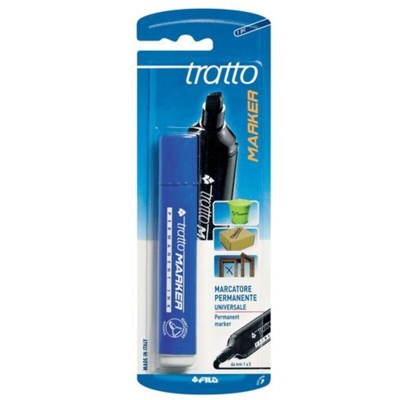 Tratto Marker Punta Scalpello Blu