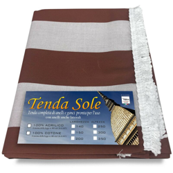 TENDA SOLE DA ESTERNO GIARDINO BALCONE RIGA PARI MARRONE CONFEZIONATA Cm. 140x300 características