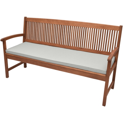 Beautissu Cuscino per panche Base BK Comodo e Versatile per panchine da Giardino Balcone terrazza Grigio chiaro, 100x48x5 cm