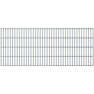 2D Pannelli Recinzione Giardino 2,008x0,83m 4 m (Totale) Grigio - Grigio - Youthup