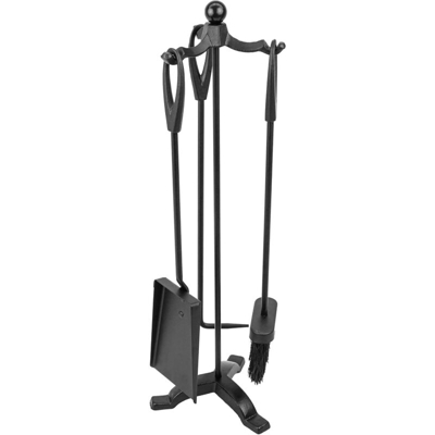 Set di 3 accessori per camino fatto di ghisa - Primematik