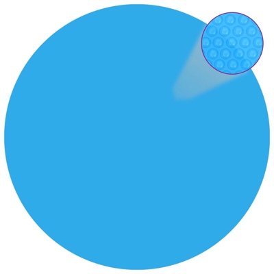 Telo Copripiscina Solare Copertura Rotonda PE 488 cm Blu - Blu